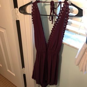 Kendall & Kylie Romper- Burgandy